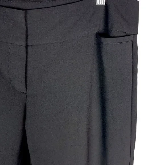 Express Publicist Black Dress Pants Size 10 Wide Leg Cuffed Hem Office Wear - Picture 3 of 9